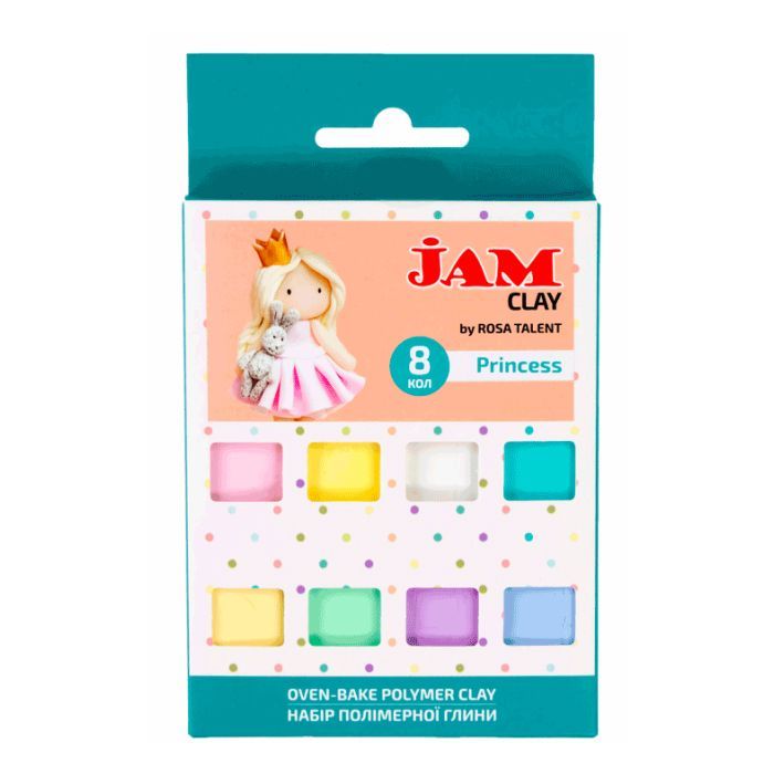Пластика Jam Clay Rosa Talent Princess 8 шт х 20 г (4823098528746)