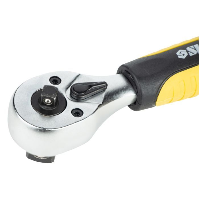 Трещотка Sigma двухсторонняя укороченная 1/4"-1/2" 145мм 72T CrV (6050251) изображение 2