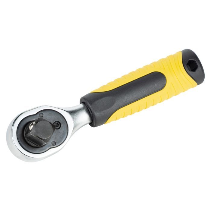 Трещотка Sigma двухсторонняя укороченная 1/4"-1/2" 145мм 72T CrV (6050251) изображение 4