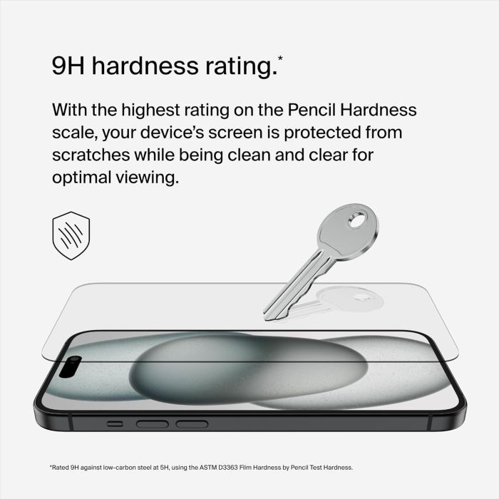 Скло захисне Belkin iPhone 15 Plus/14 Pro Max TemperedGlass (1 Pack) (OVA136ZZ) зображення 7