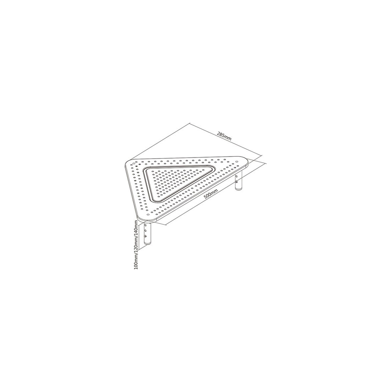 Подставка для монитора Gembird треугольный, металл (MS-TABLE-02) изображение 4
