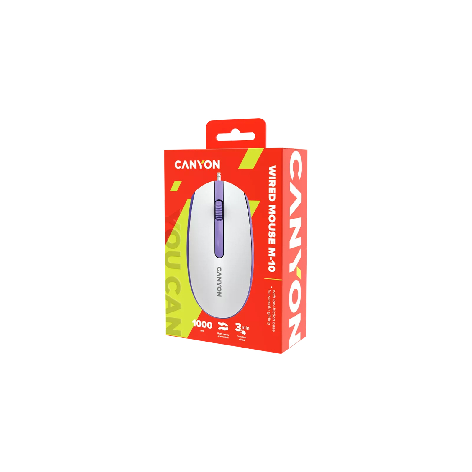 Мышка Canyon M-10 USB White Lavender (CNE-CMS10WL) изображение 6