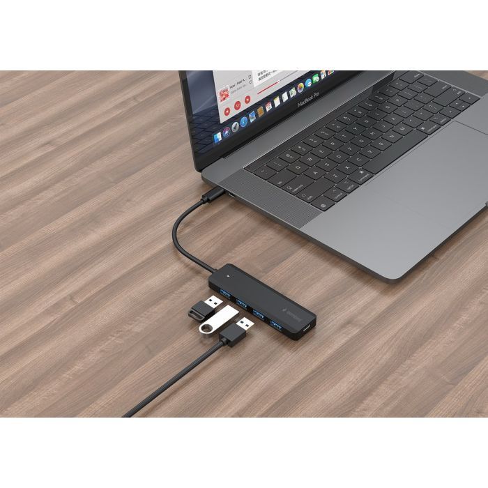 Концентратор Gembird 4 ports USB 3.1,USB-C, USB-C PD (UHB-CM-U3P4P-01) изображение 4