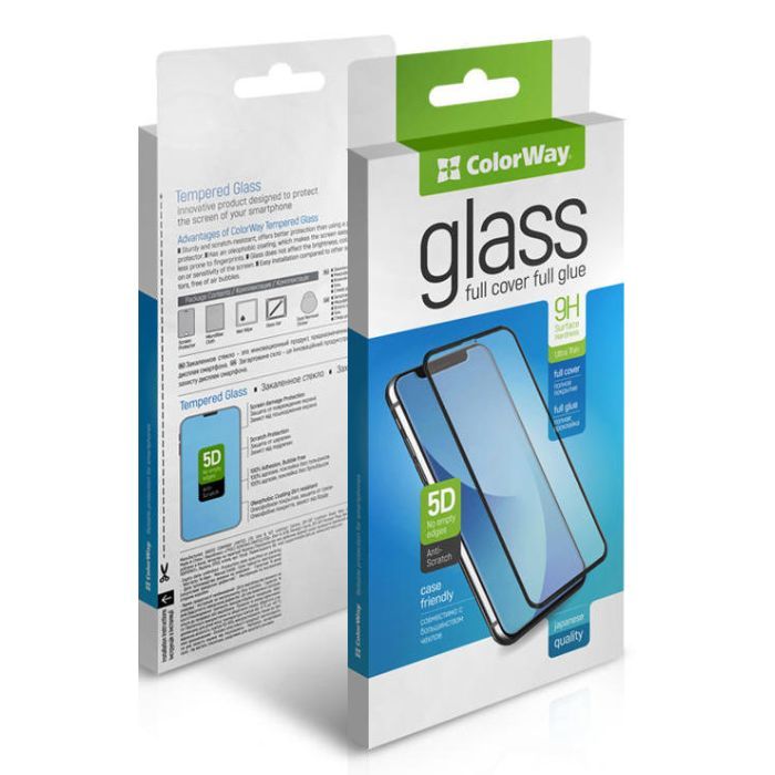 Скло захисне ColorWay 9H FC glue Xiaomi Redmi 12 black (CW-GSFGXR12-BK)