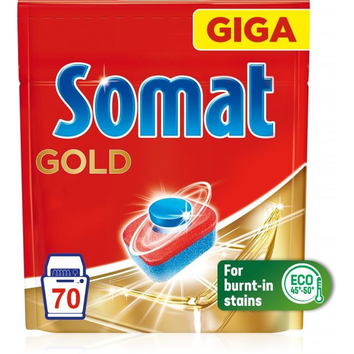 Таблетки для посудомийних машин Somat Gold 70 шт. (9000101577136/9000101808834) зображення 2