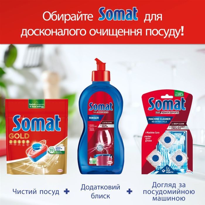 Таблетки для посудомийних машин Somat Gold 70 шт. (9000101577136/9000101808834) зображення 8