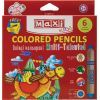 Карандаши цветные Maxi Multi-Talented 3 в 1, 6 цветов с чинкой, круглые (MX15171)