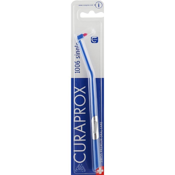 Зубна щітка Curaprox CS 1006 Single & Sulcular 6 мм Монопучкова Синя (CS 1006-01)