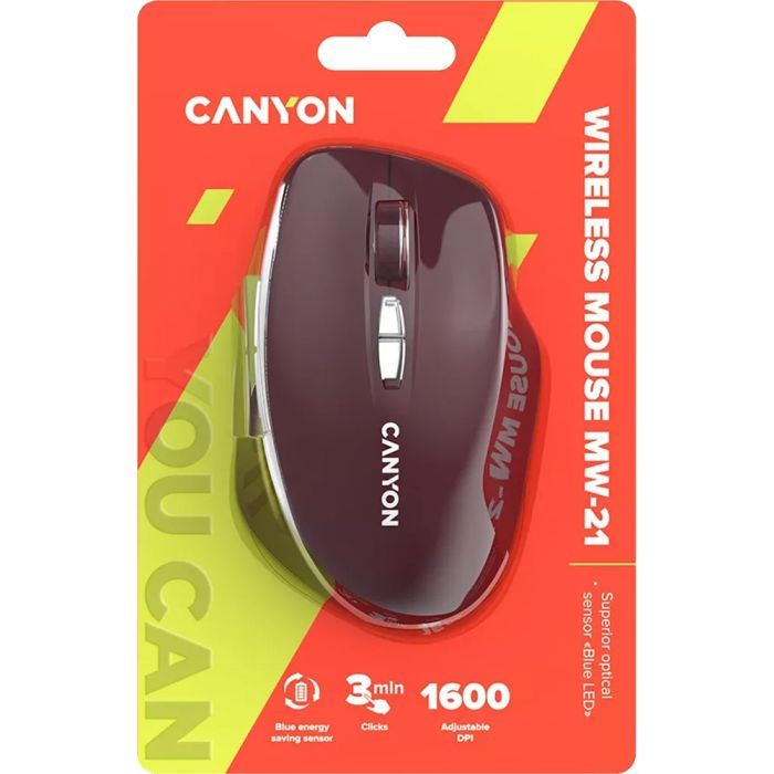 Мышка Canyon MW-21 Wireless Blue LED Cosmic Latte (CNS-CMSW21CL) изображение 6