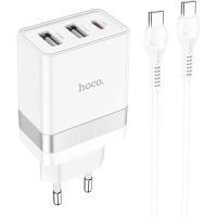 Зарядное устройство HOCO N21 Pro charger set (C to C) White (6931474778802)
