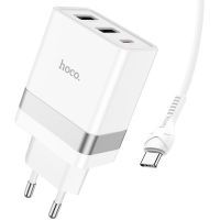 Зарядное устройство HOCO N21 Pro charger set (C to C) White (6931474778802) изображение 2