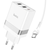 Зарядний пристрій HOCO N21 Pro charger set (C to C) White (6931474778802) зображення 2