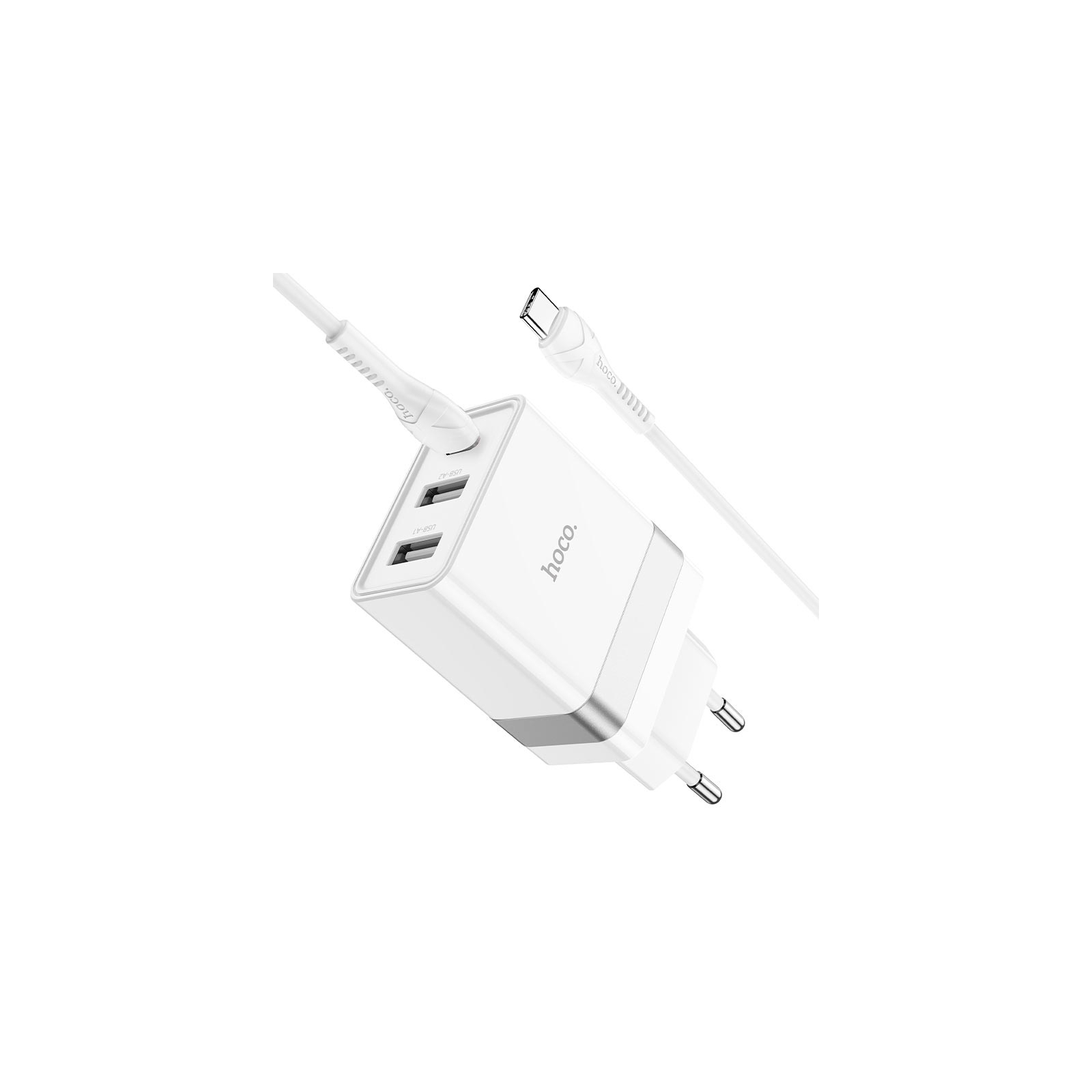 Зарядний пристрій HOCO N21 Pro charger set (C to C) White (6931474778802) зображення 3
