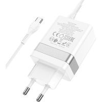 Зарядное устройство HOCO N21 Pro charger set (C to C) White (6931474778802) изображение 5