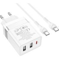 Зарядное устройство HOCO N21 Pro charger set (C to C) White (6931474778802) изображение 6
