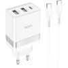 Зарядное устройство HOCO N21 Pro charger set (C to C) White (6931474778802)