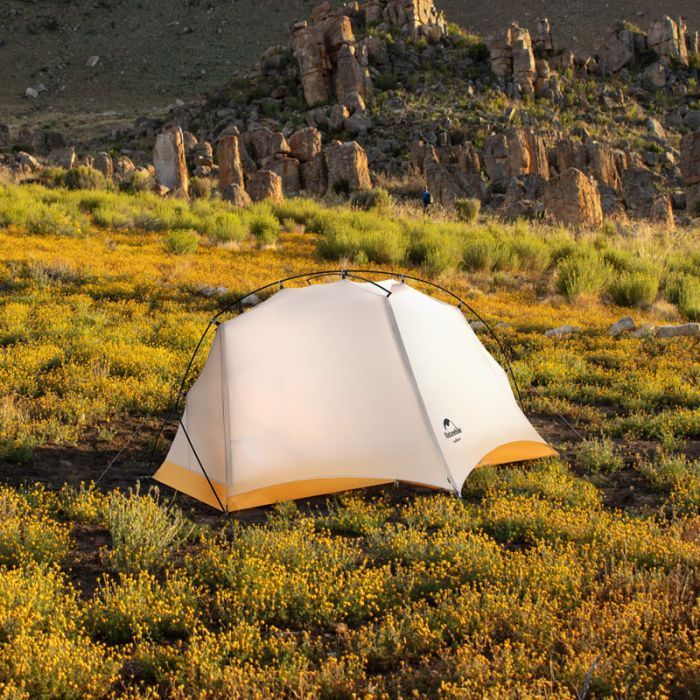 Намет Naturehike надлегкий одномісний NH21ZP003 сіро-жовтий (6927595775424) зображення 5