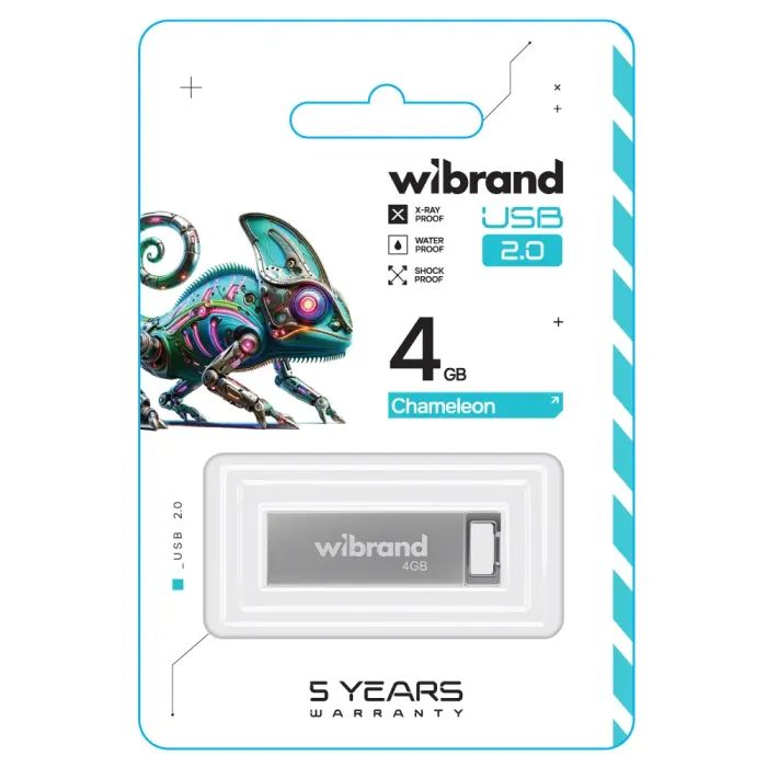 USB флеш накопичувач Wibrand 4GB Chameleon Red USB 2.0 (WI2.0/CH4U6R) зображення 2