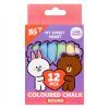 Мел Yes цветной Line Friends 12 шт круглый (400516)