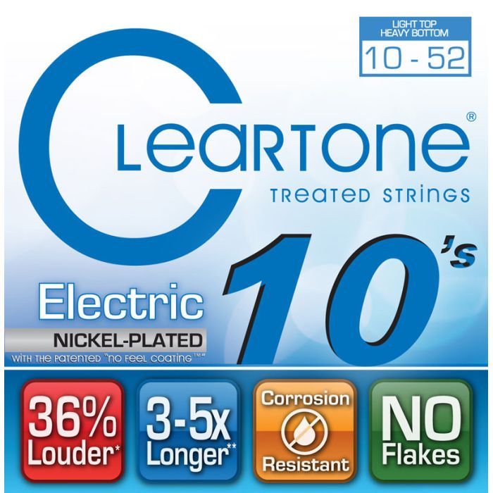 Струни для гітари Cleartone Electric Nickel-Plated Light Top Heavy Bottom (10-52) (9420) зображення 2