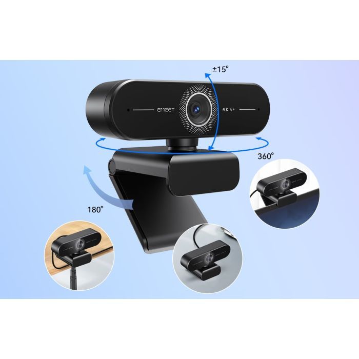 Веб-камера Emeet C60E 4K Black (eMeet-E3124) изображение 7