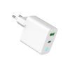 Зарядний пристрій Gembird 1xUSB-A + 1 Type-C (PD20Вт + QC3.0 18Вт) white (TA-UC-PDQC20L-W-01) зображення 2
