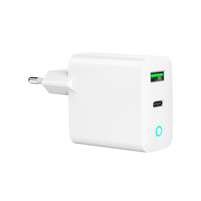 Зарядний пристрій Gembird 1xUSB-A + 1 Type-C (PD20Вт + QC3.0 18Вт) white (TA-UC-PDQC20L-W-01) зображення 5
