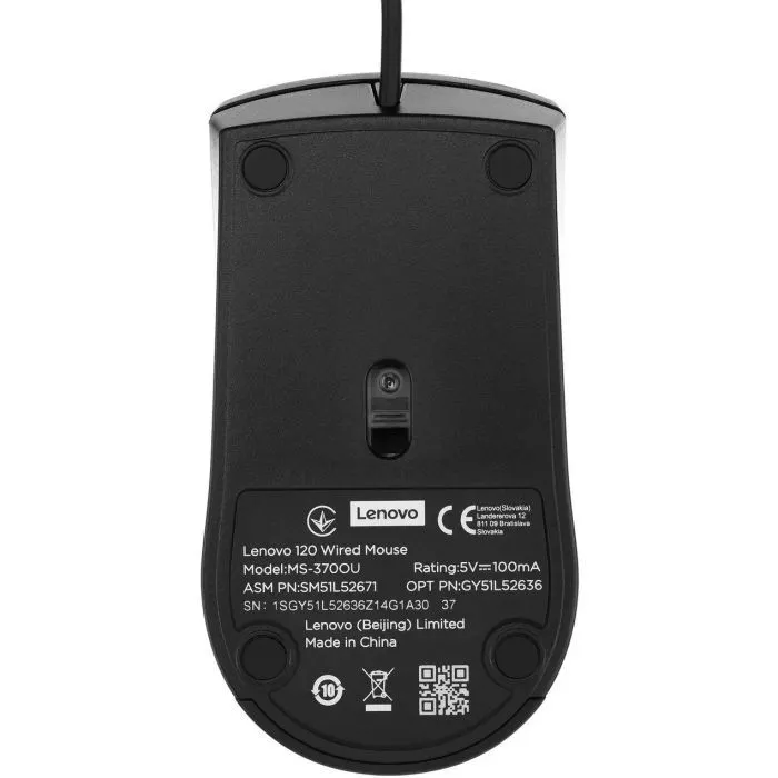 Мишка Lenovo 120 USB Black (GY51L52636) зображення 6