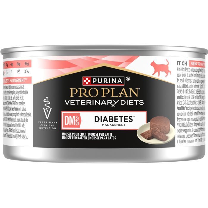 Вологий корм для кішок Purina Pro Plan Veterinary Diets DM ST/OX Diabetes Management Регулювання надходження глюкози 195 г (8445290105233) зображення 3