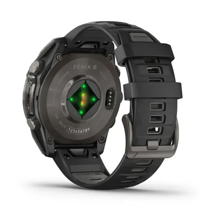 Смарт-годинник Garmin fenix 8 47mm, AMOLED, Saph, CrbnGryTi/Blk, Blk/PebbleGryBnd, GPS (010-02904-21) зображення 6