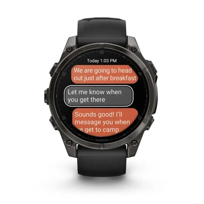 Смарт-годинник Garmin fenix 8 47mm, AMOLED, Saph, CrbnGryTi/Blk, Blk/PebbleGryBnd, GPS (010-02904-21) зображення 7