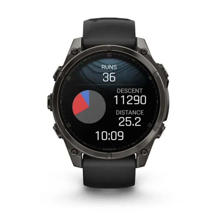 Смарт-годинник Garmin fenix 8 47mm, AMOLED, Saph, CrbnGryTi/Blk, Blk/PebbleGryBnd, GPS (010-02904-21) зображення 8