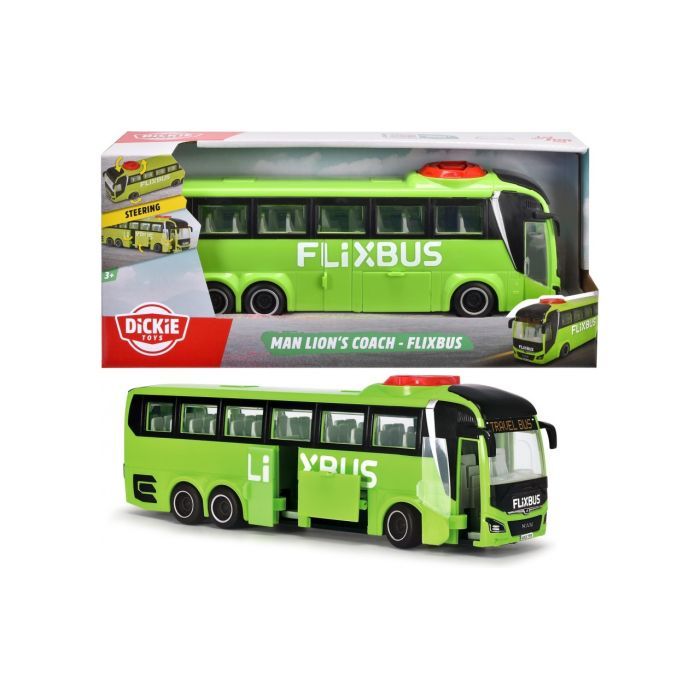Спецтехніка Dickie Toys Туристичний автобус Фліксбас 26,5 см (3744015) зображення 5