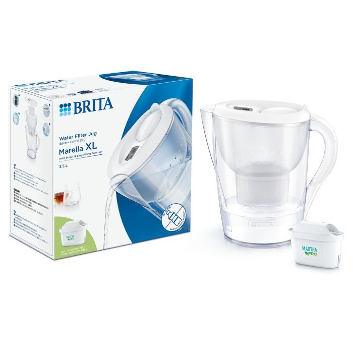 Фільтр-глечик Brita Marella XL Memo MXPro 3.5л (2л води) з фільтр-картриджем, синій (1052780) зображення 7