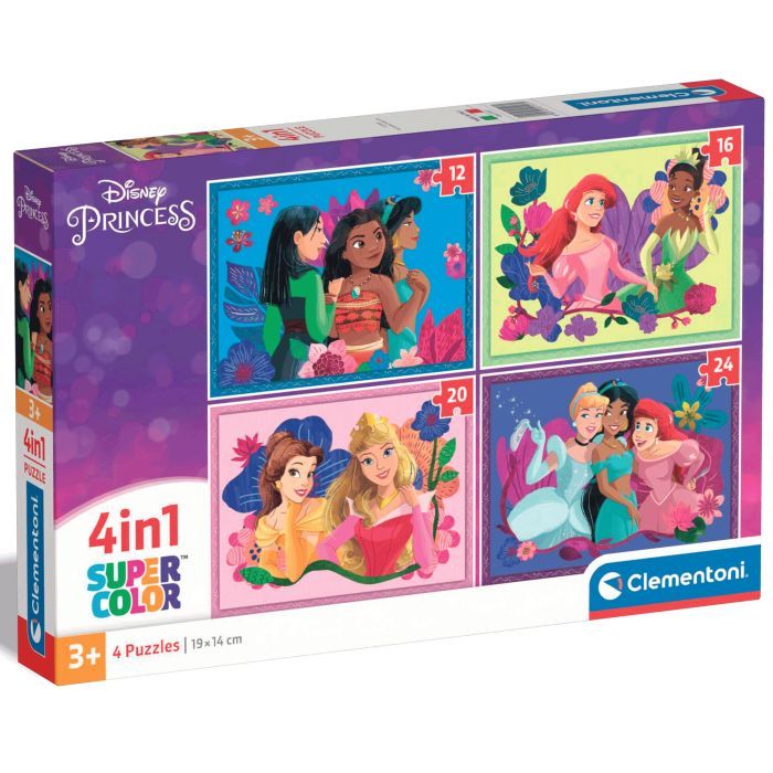 Пазл Clementoni 4 в 1 Princess, 12,16,20 та 24 елементи (21517)