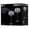 Набор бокалов Ardesto Black Mars Avior 270мл, 2шт, скло, сіро-прозорий (AR2627GR) изображение 4