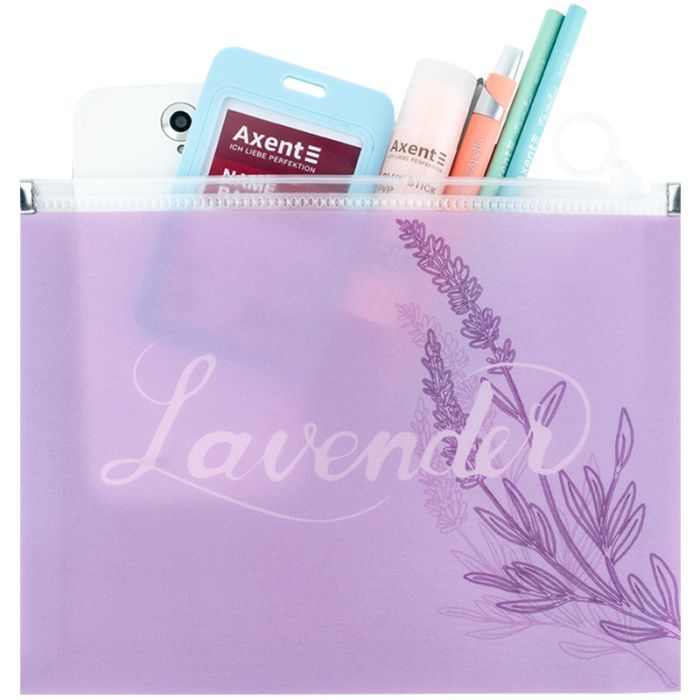 Папка на молнии Axent zip-lock А5 Lavender-1 (1498-36-A) изображение 3
