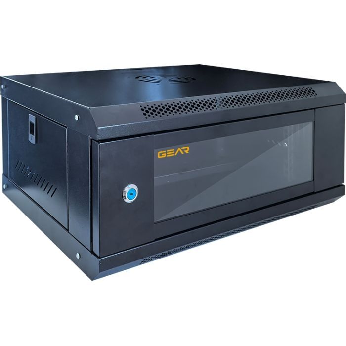 Шкаф настенный GEAR 4U 19'' 600x600x240 мм, black (GWMSN-4U-600-600)