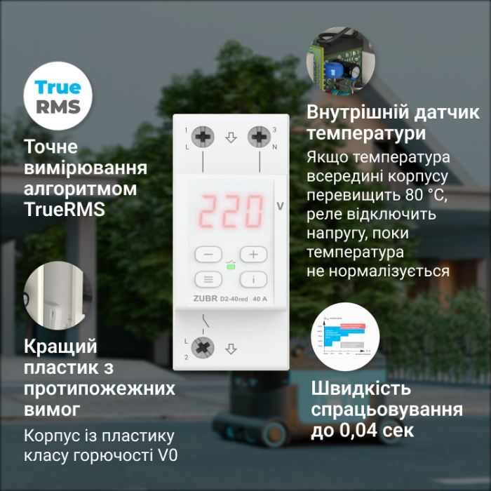 Реле напряжения ZUBR D2-32 red (4820120222665) изображение 5