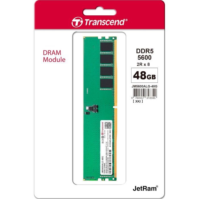 Модуль памяти для компьютера DDR5 48GB 5600 MHz Transcend (JM5600ALE-48G) изображение 2