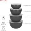 Миска KitchenAid Coreline, набір 4 шт, з кришкою, сірий (KQG176OSCGG) зображення 5