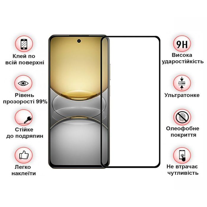 Стекло защитное BeCover Realme C75 Black (713034) изображение 3