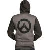 Кофта Jinx Overwatch Founding Member Varsity Zip-up Gunmetal Heather/Charcoal Heather XL (JINX-7507XL) изображение 3
