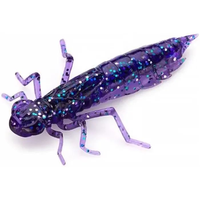 Силикон рыболовный FishUP Dragonfly 1.2" 060 - Dark Violet/Peacock&Silver (10шт/уп) (1864.04.85)