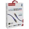 Дата кабель USB-C to USB-C lucidline-cc120.navy Promate (lucidline-cc120.navy) изображение 2