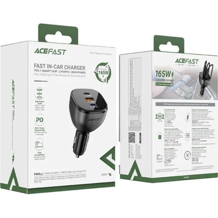Зарядное устройство Acefast 3xUSB 165W (2xUSB-C + USB-A) B14 (6974316282938) изображение 7