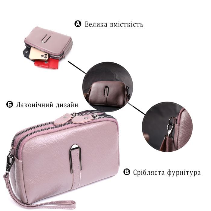 Сумка Vintage Из натуральной кожи Фиолетовая (22279) изображение 4