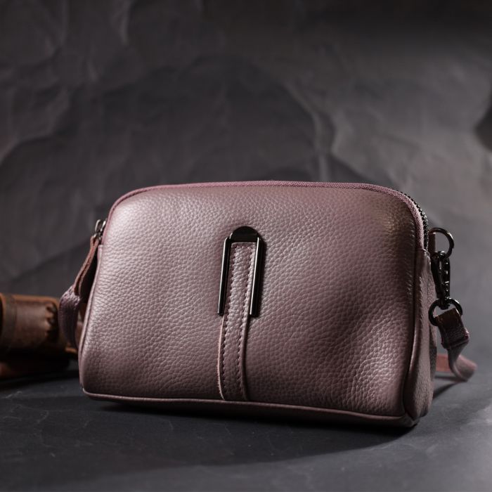 Сумка Vintage Из натуральной кожи Фиолетовая (22279) изображение 9