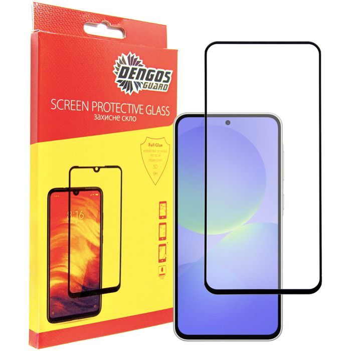 Стекло защитное Dengos Full Glue Samsung Galaxy A36 5G (black) (TGFG-387)