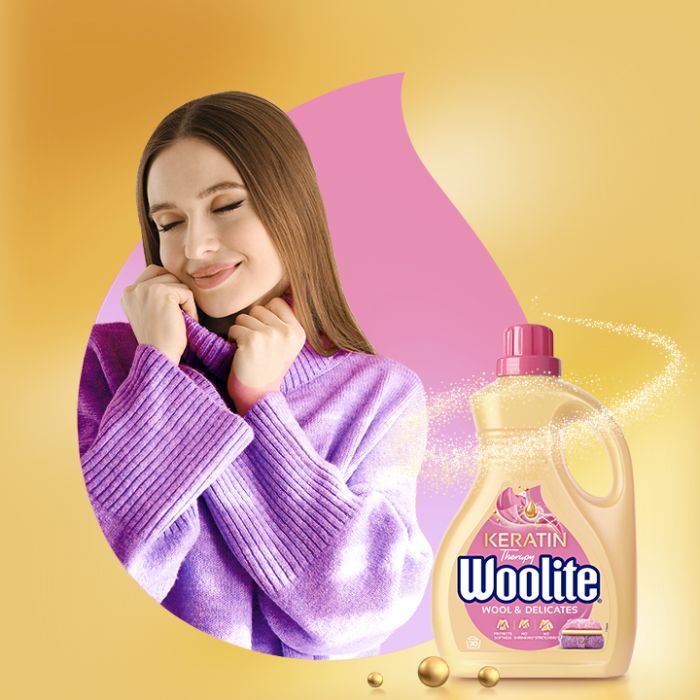 Гель для стирки Woolite Для шерсти и деликатных тканей С кератином 3.6 л (5900627090536) изображение 2
